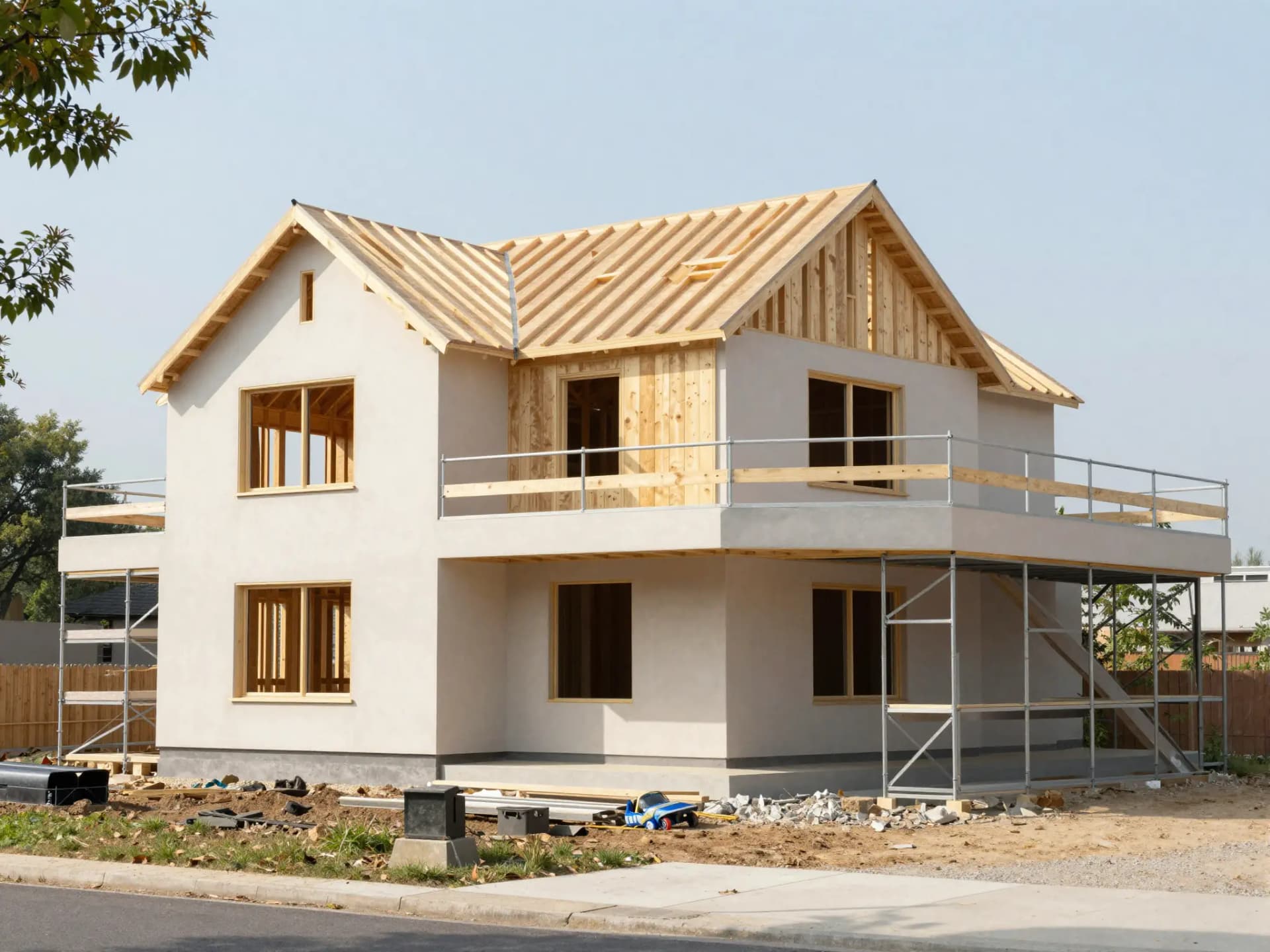 Chantier de construction maison individuelle